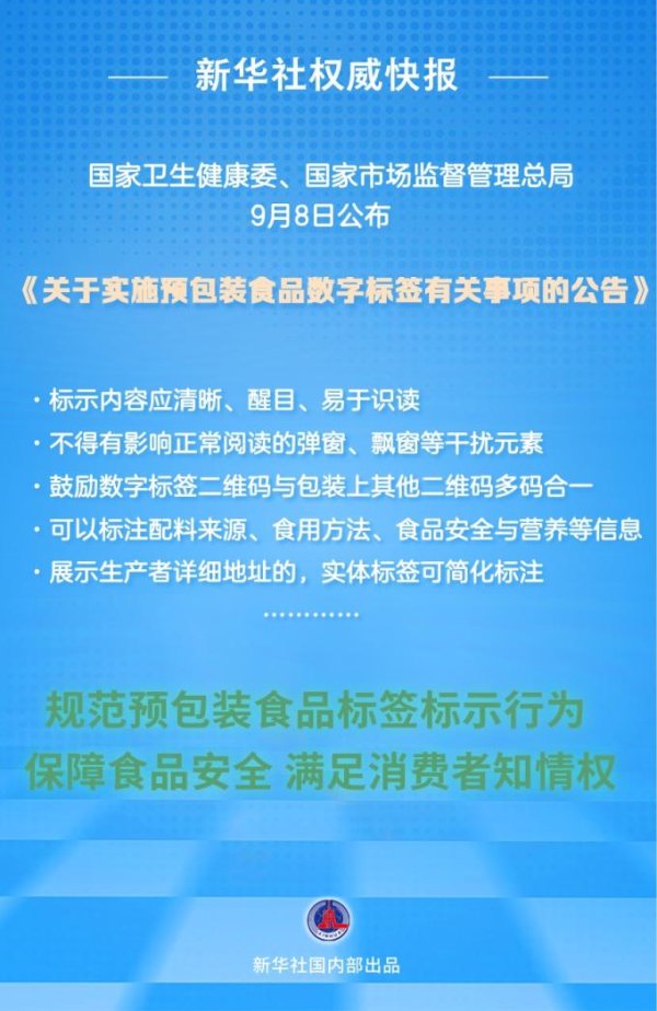 盛康配资 食品信息一目了然！预包装食品数字标签公告发布